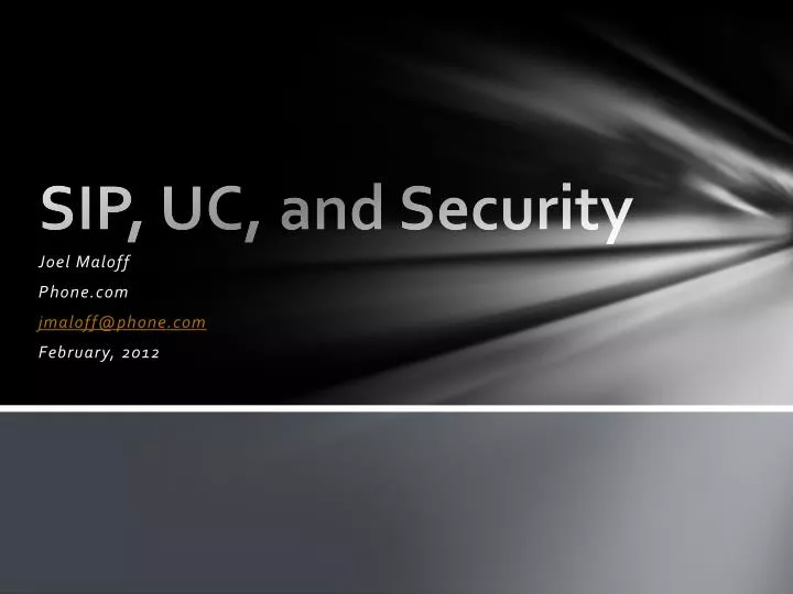 sip uc and security