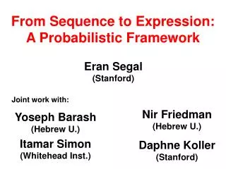 From Sequence to Expression: A Probabilistic Framework