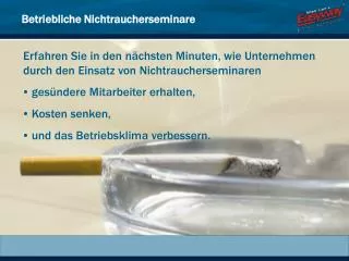 betriebliche nichtraucherseminare