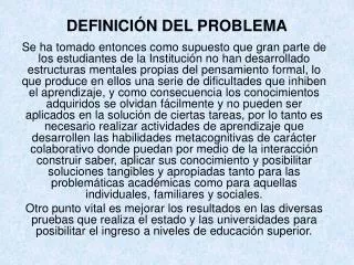 definici n del problema