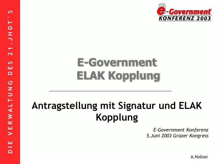 e government elak kopplung