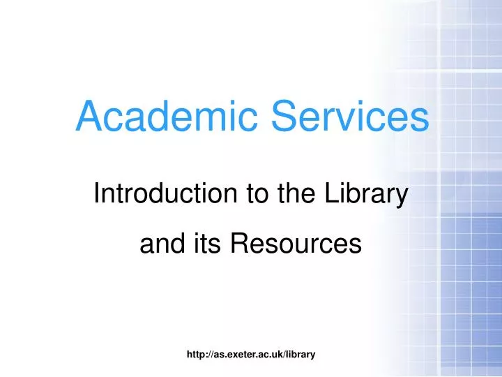 academic services