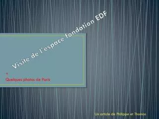 visite de l e space fondation edf
