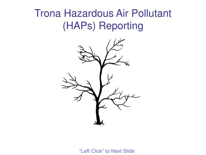 trona hazardous air pollutant haps reporting