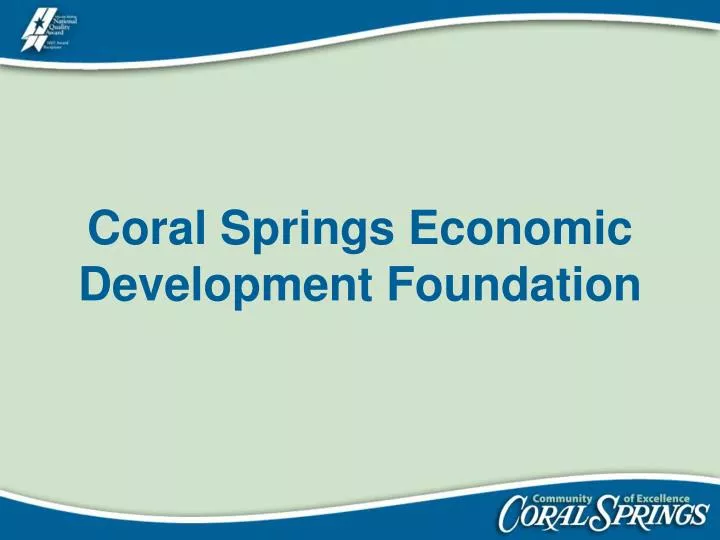 coral springs economic development foundation