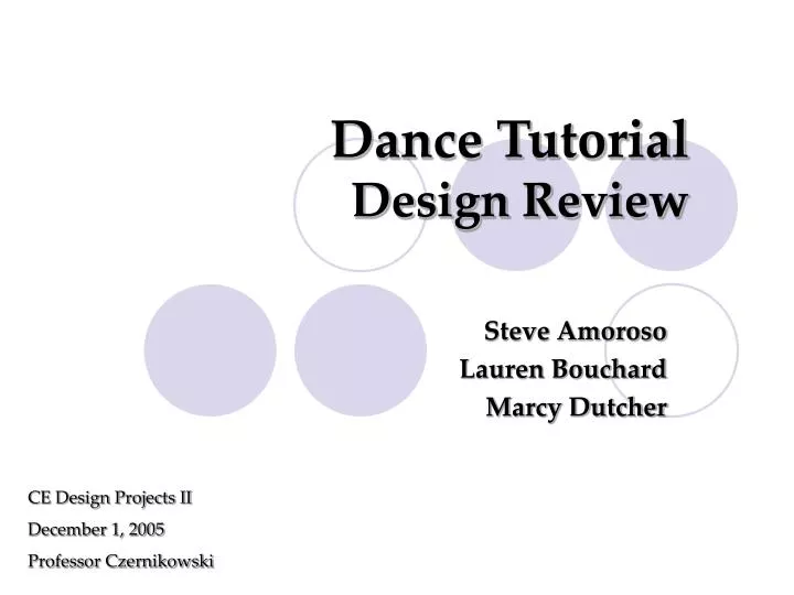 dance tutorial design review
