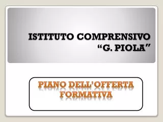 istituto comprensivo g piola