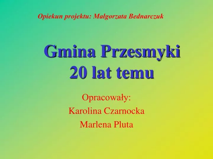 gmina przesmyki 20 lat temu