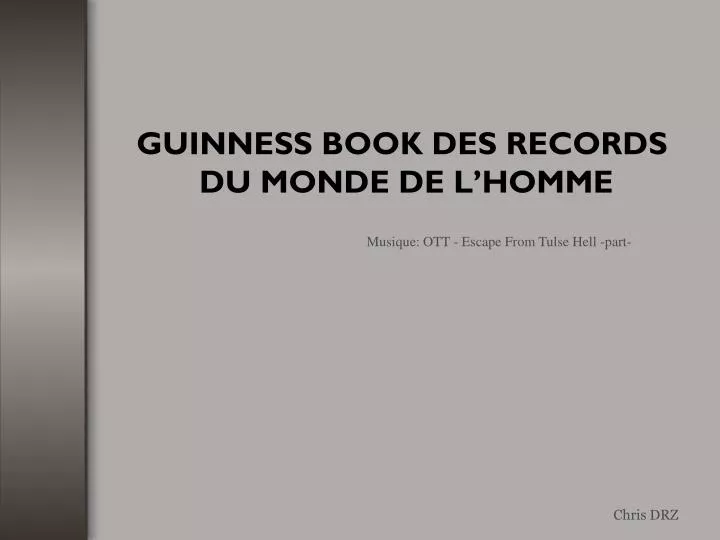 guinness book des records du monde de l homme