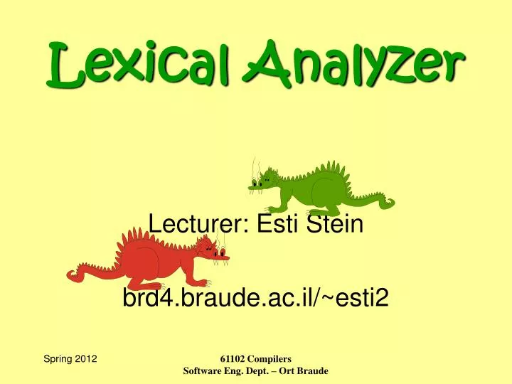 lexical analyzer