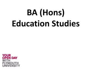 BA ( Hons ) Education Studies