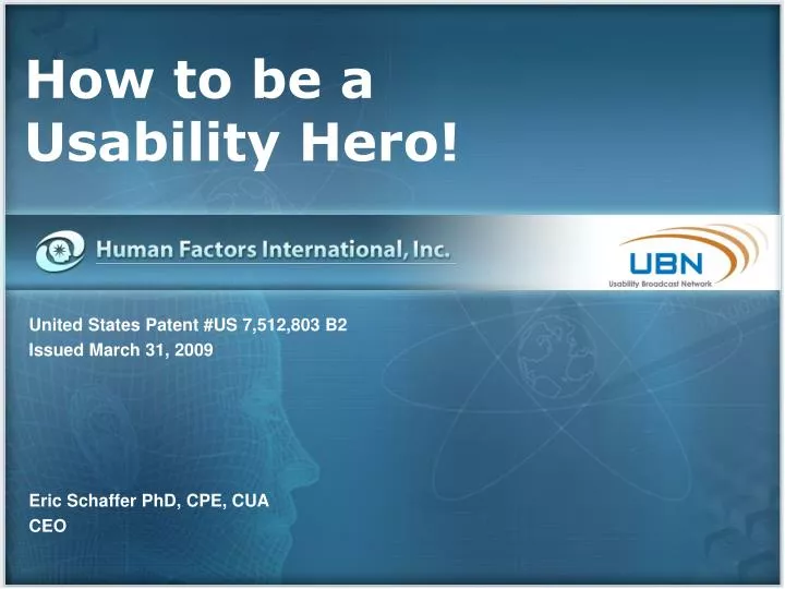 how to be a usability hero