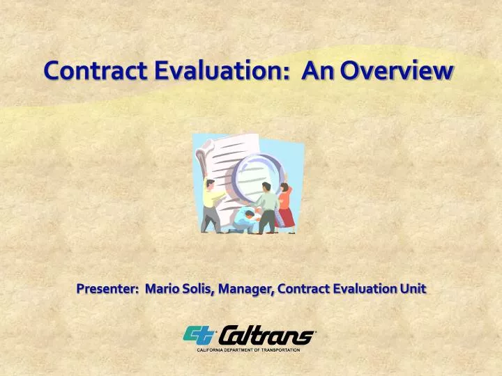 contract evaluation an overview