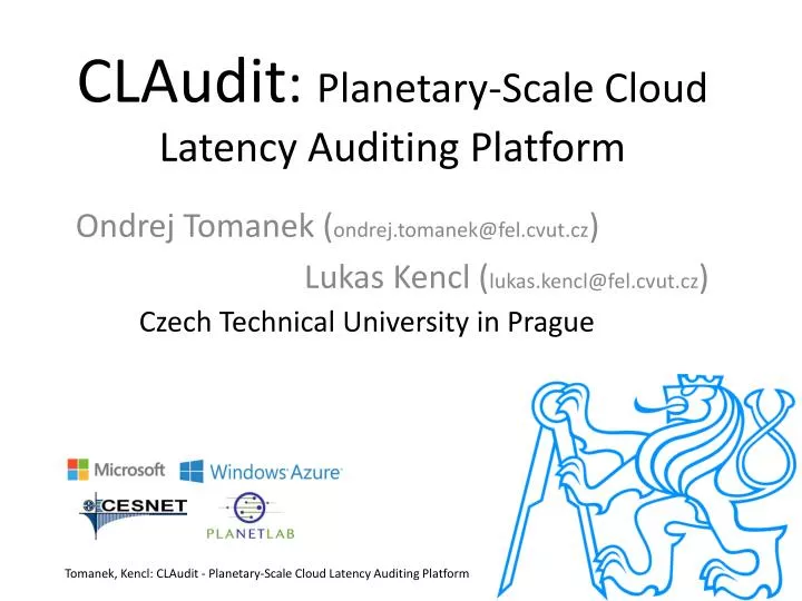 claudit planetary scale cloud latency auditing platform