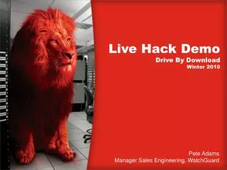 Live Hack Demo Drive By Download Winter 2010