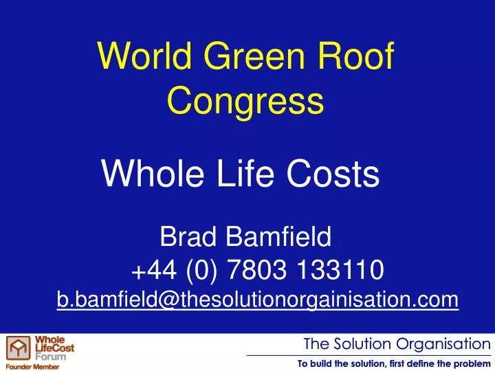 world green roof congress