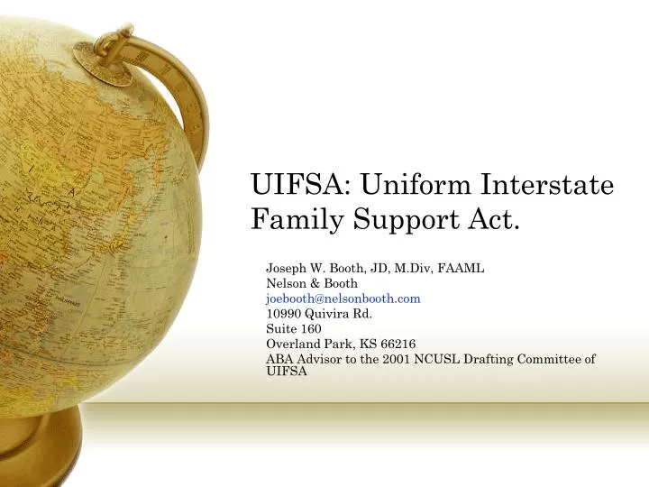 uifsa uniform interstate family support act