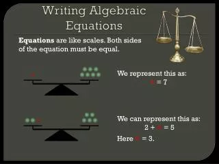 Writing Algebraic Equations