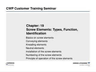 CWP Customer Training Seminar
