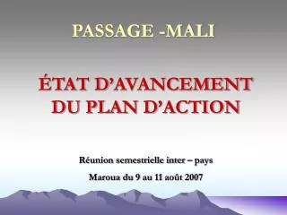 passage mali