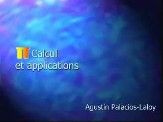 calcul et applications
