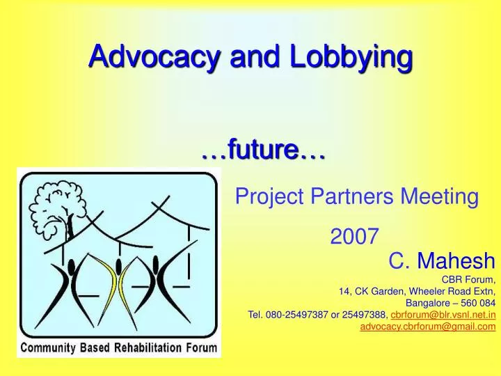 advocacy and lobbying