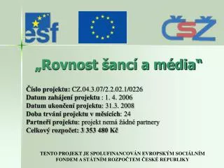 rovnost anc a m dia