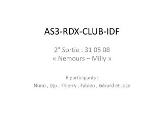 as3 rdx club idf