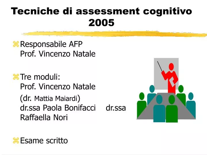 tecniche di assessment cognitivo 2005