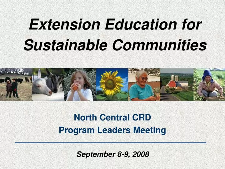 extension education for sustainable communities