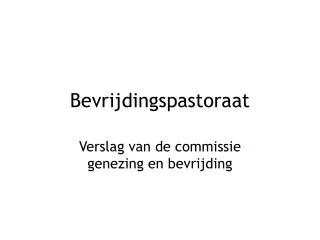 bevrijdingspastoraat