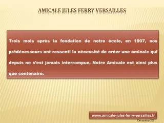 amicale jules ferry versailles