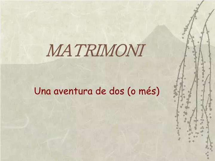 matrimoni