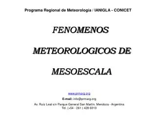 fenomenos meteorologicos de mesoescala