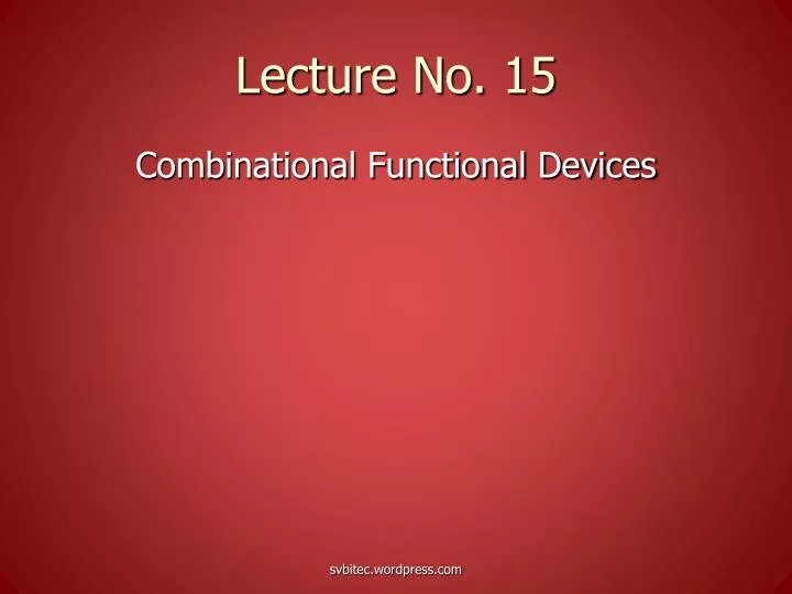 lecture no 15