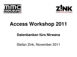 Access Workshop 2011