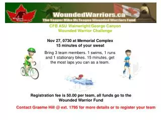 CFB ASU Wainwright/George Canyon Wounded Warrior Challenge