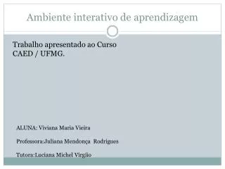 ambiente interativo de aprendizagem
