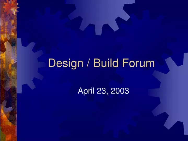 design build forum