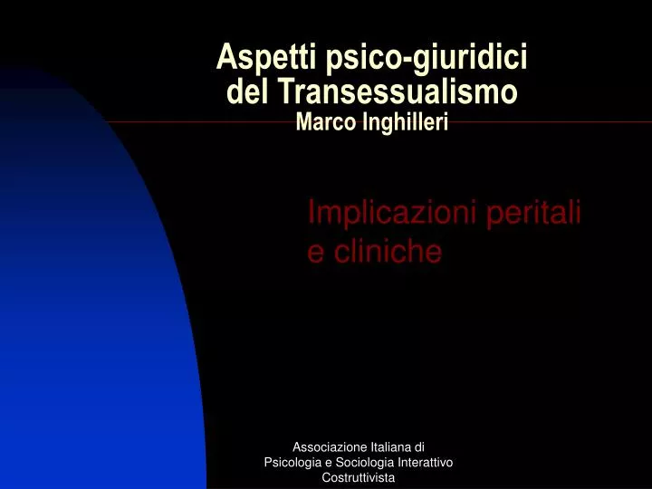 aspetti psico giuridici del transessualismo marco inghilleri