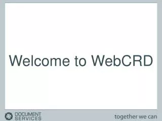 Welcome to WebCRD