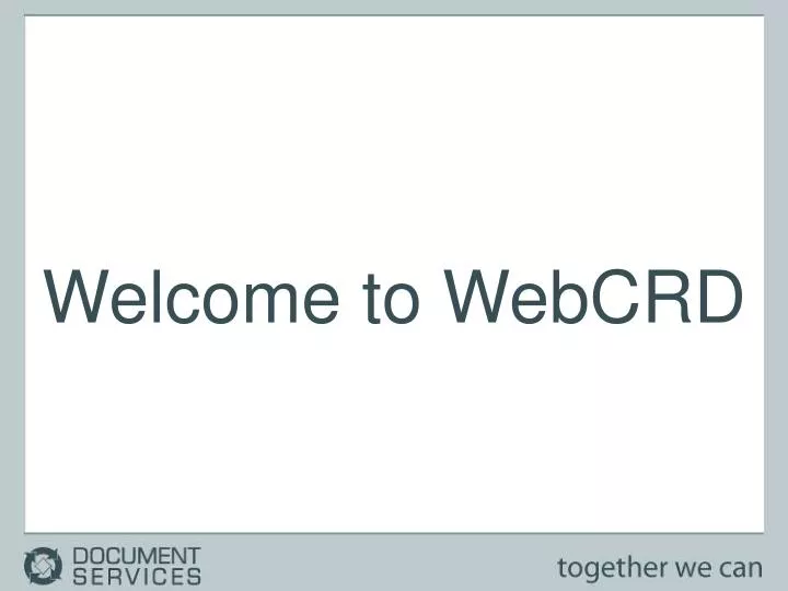 welcome to webcrd