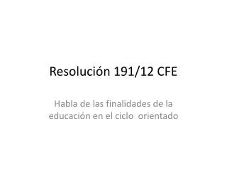 resoluci n 191 12 cfe