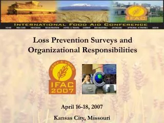 Loss Prevention Surveys and Organizational Responsibilities