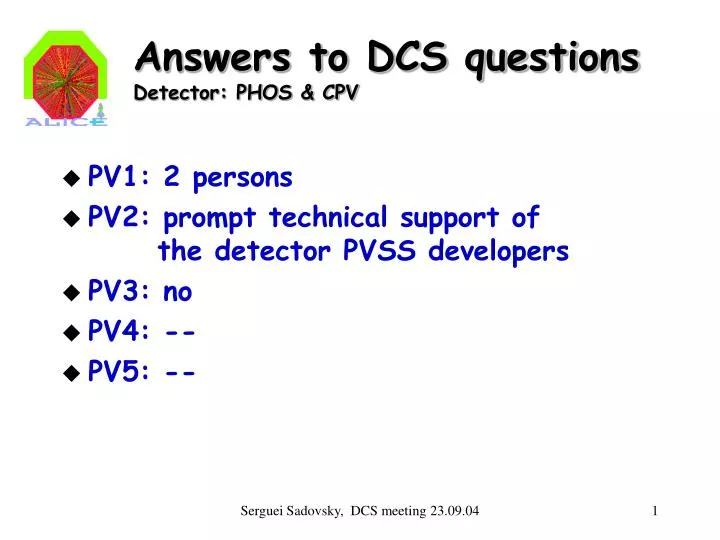 answers to dcs questions detector phos cpv