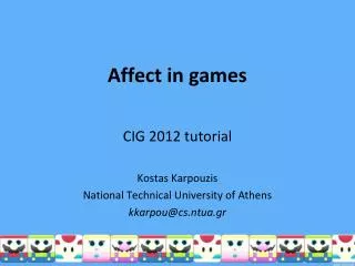 Affect in games