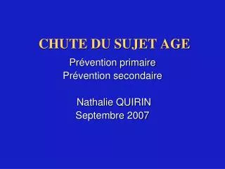 chute du sujet age