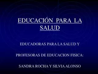 educaci n para la salud