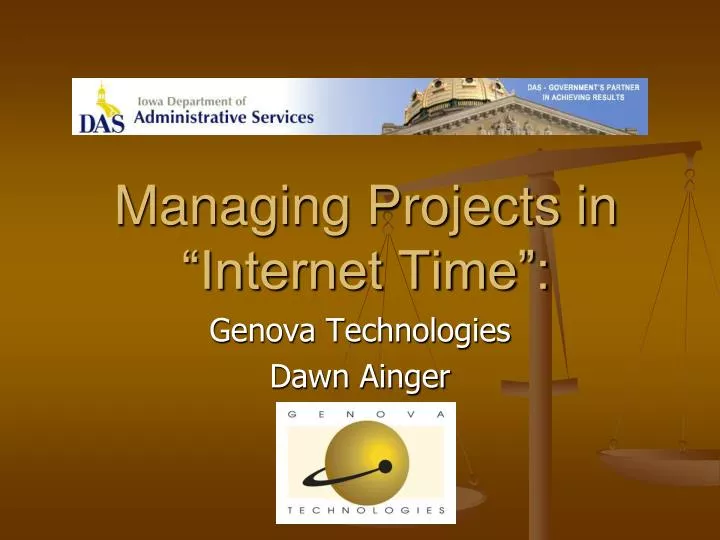 managing projects in internet time