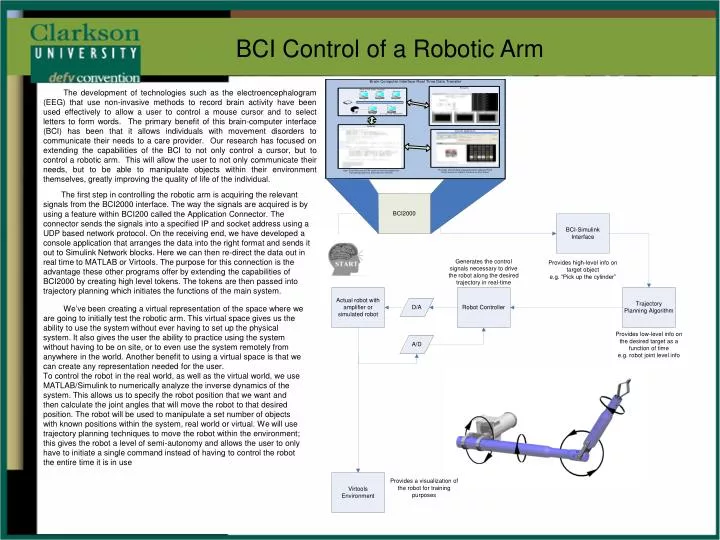 bci control of a robotic arm